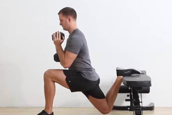 Rear-Foot-Elevated Goblet Split Squat - Daily Bodyweight Exercises