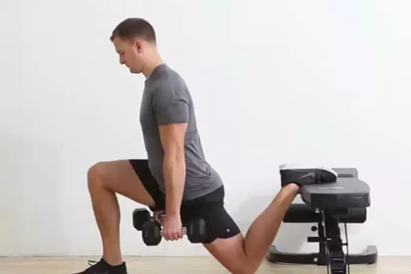 Rear-Foot-Elevated Dumbbell Split Squat - Daily Bodyweight Exercises