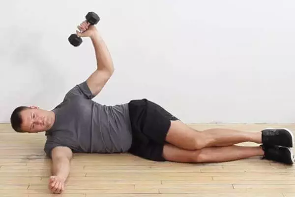 Side Lying Dumbbell External Rotation With Abduction Daily Bodyweight Exercises